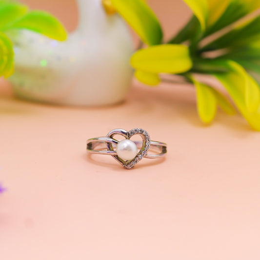 Infinity Heart Spark Silver Ring
