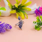 Royal Sapphire Leaf Cascade Silver Ring