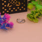 Double Heart Sparkle Silver Ring