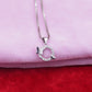 Elegant Silver Butterfly Circle Pendant Set