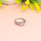 Royal Three-Stone Sparkle Silver Ring