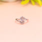 Graceful Swirl Sparkle Silver Ring