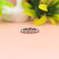 Heart Charm Eternity Silver Ring