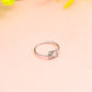 Timeless Halo Solitaire Silver Ring