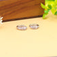 Elegant Silver Baguette-Cut Hoop Earrings