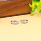 Elegant Silver Baguette-Cut Hoop Earrings