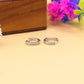 Silver Stone-Set Hoop Earrings – Minimal Sparkle