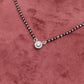 Silver Mangalsutra with Solitaire Charm