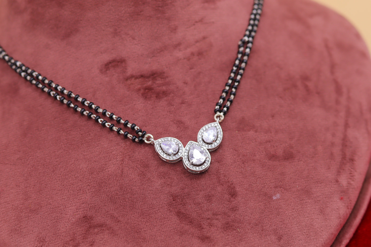 Mangalsutra with Triple Teardrop Pendant