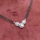 Elegant Silver Mangalsutra with Triple Teardrop Pendant