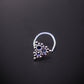 Tri Bead Cluster Silver Nose Pin
