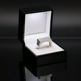 Imperial Greek Key Pavé Silver Ring