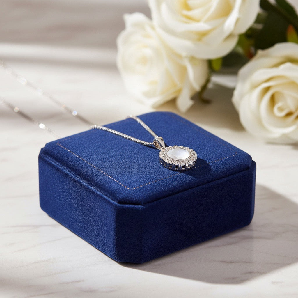 Luna Halo Spark Silver Pendant