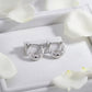 Elegant Silver Hoop Earrings with Stone Detailing