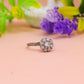 Royal Bloom Halo Silver Ring