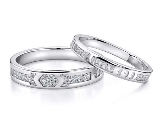 Eternal Bond Couple Silver Rings