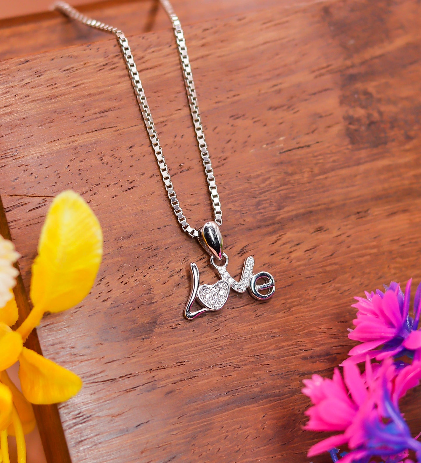 “LOVE” Heart Design 925 Sterling Silver Pendant