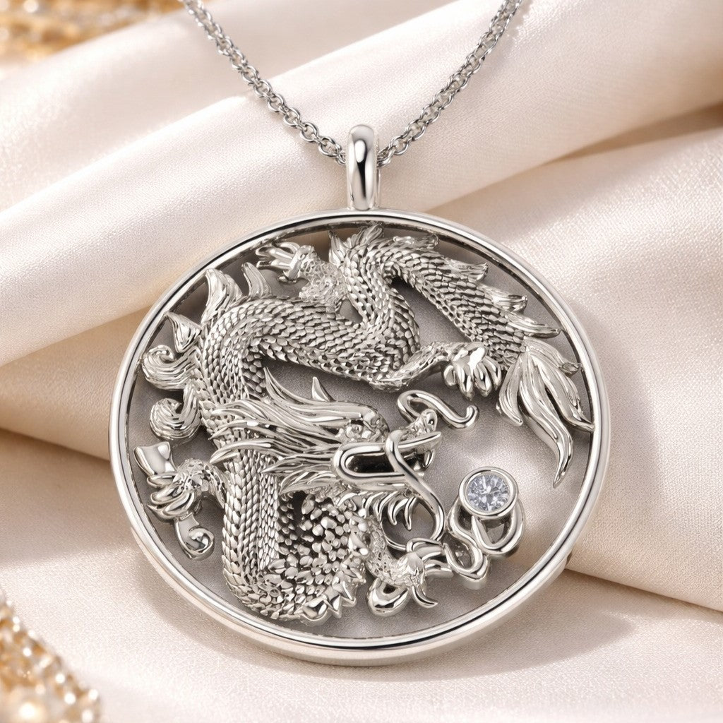 Celestial Dragon Silver Pendant