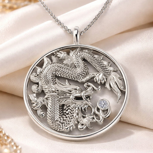 Celestial Dragon Silver Pendant