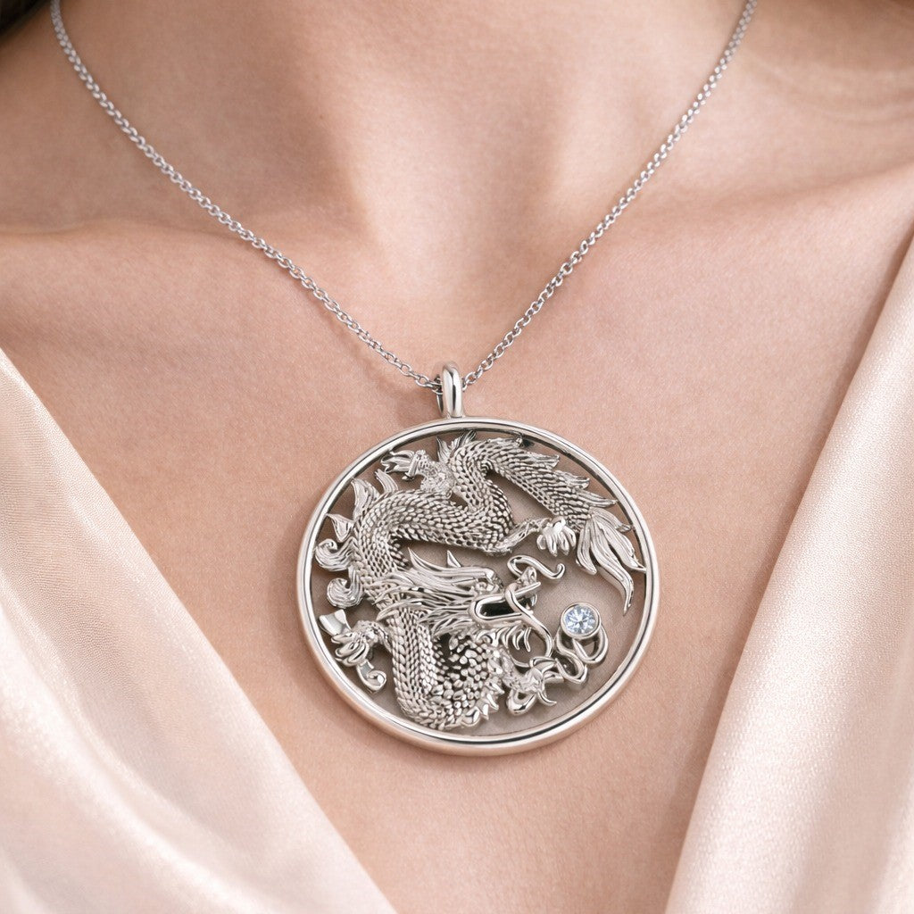 Celestial Dragon Silver Pendant