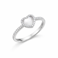 Eternal Heart Halo Silver Ring