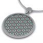 Emerald Lattice Silver Pendant