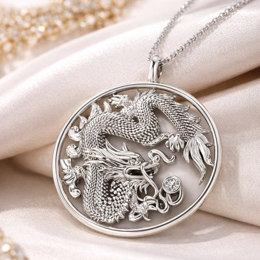 Celestial Dragon Silver Pendant