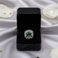 Emerald Crown Royale Silver Ring