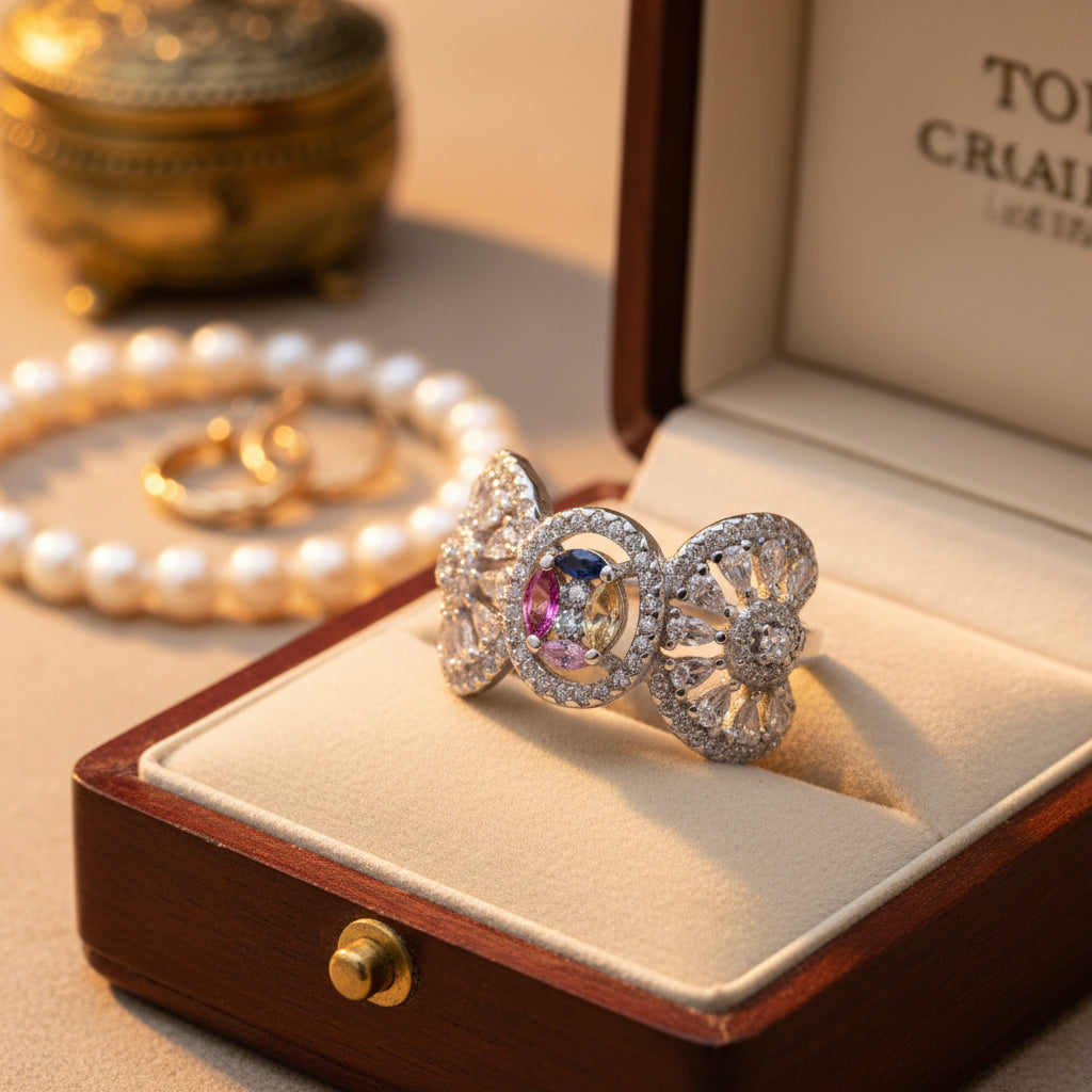 Aurora Prism Designer Statement Ring