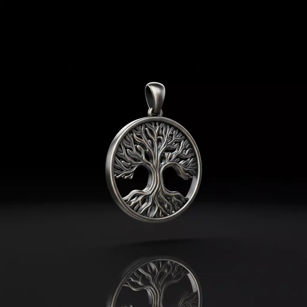 Eternal Tree of Life Silver Pendant