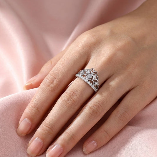 Princess Crown Silver Ring