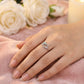 Timeless Halo Solitaire Silver Ring