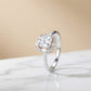 Princess Cut Halo Silver Ring