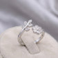 Floral Vine Open Silver Ring