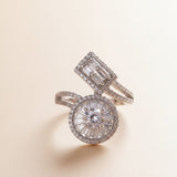 Imperial Dual Halo Brilliance Silver Ring