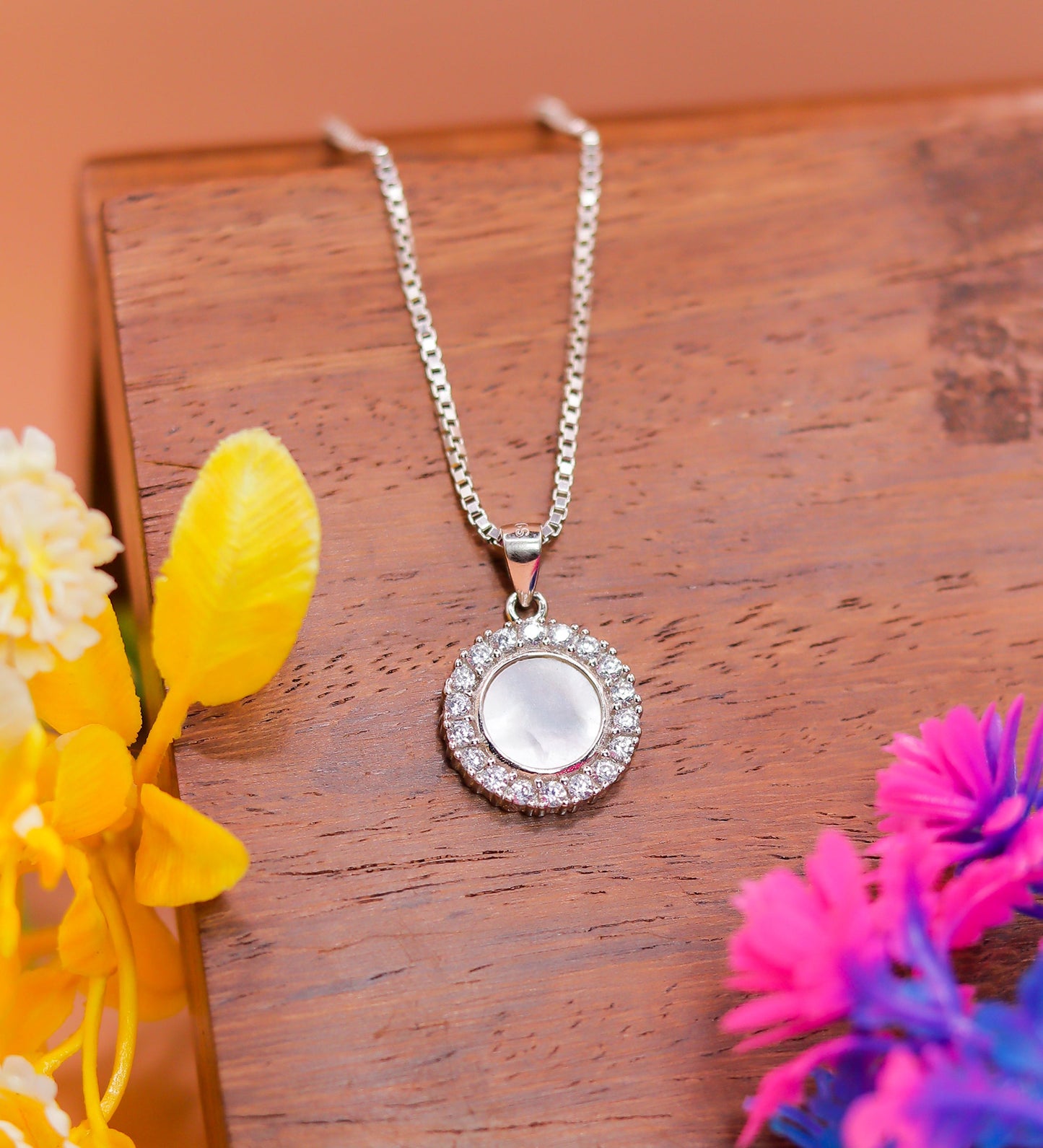 Luna Halo Spark Silver Pendant